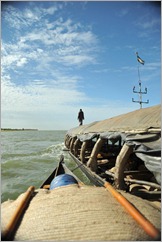 3b. Our pirogue attached to pinnace.Timbuktu to Ouagadougou 039