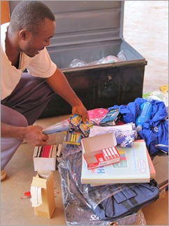 4c. Teacher opening a box of goodies