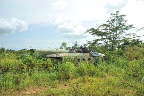 4a. Russian helicopter, remnant of the civil war